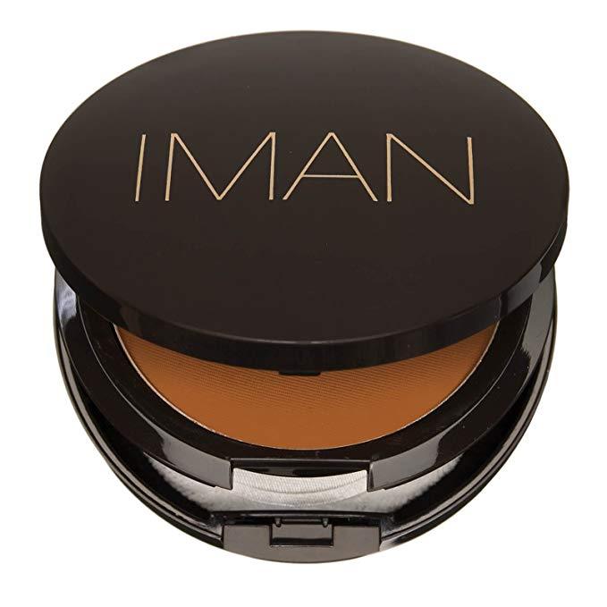 IMAN Luxury Pressed Powder, Clay Medium Dark - ADDROS.COM